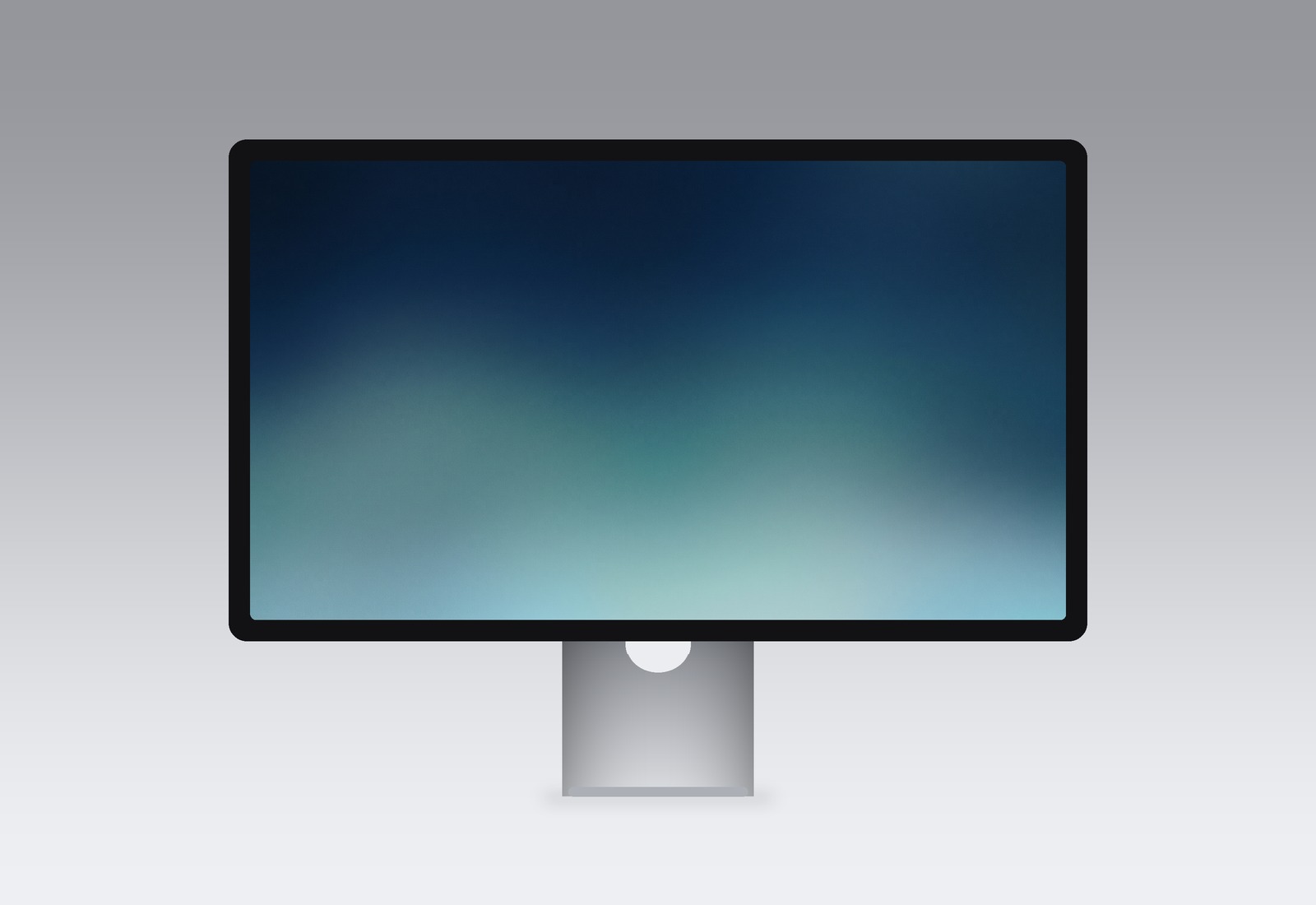 Grainy Gradient wallpaper on a Studio Display, second design