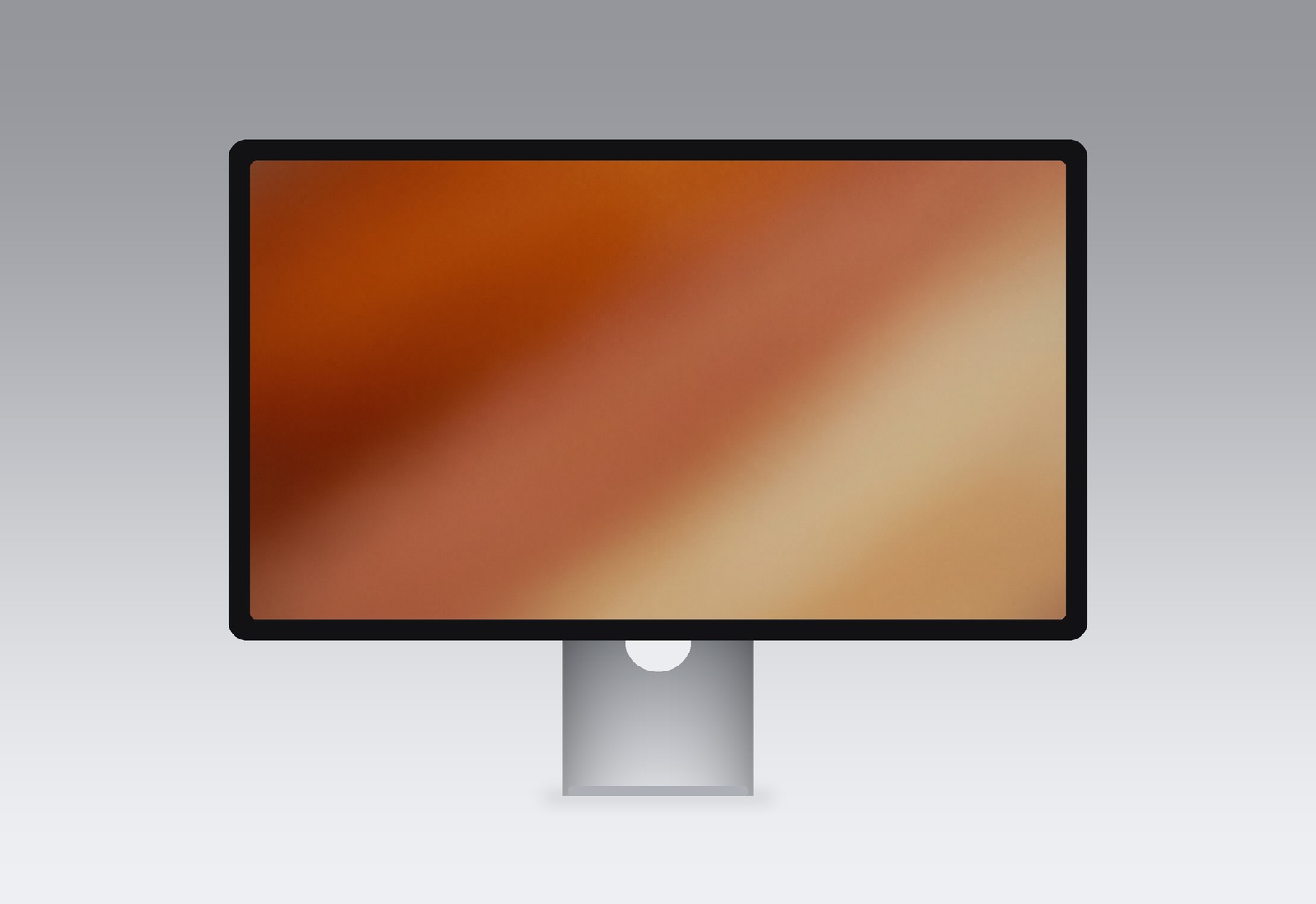 Grainy Gradient wallpaper on a Studio Display, third design