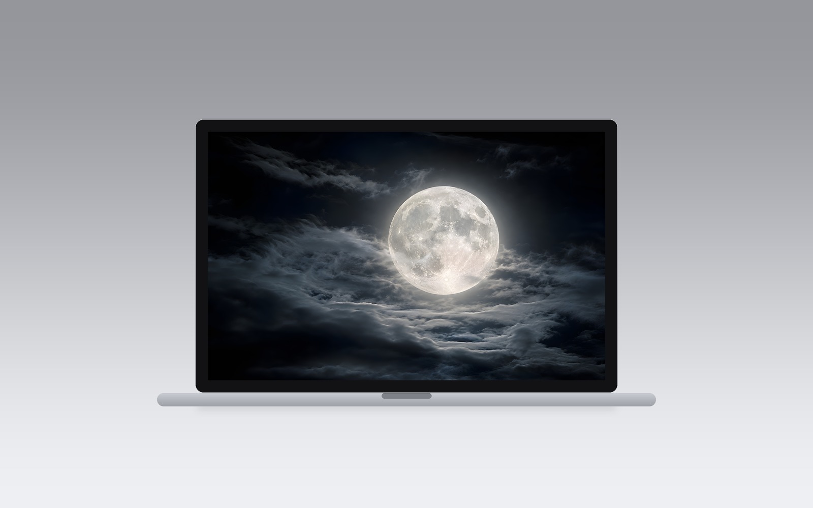 Full Moon wallpaper on a MacBook