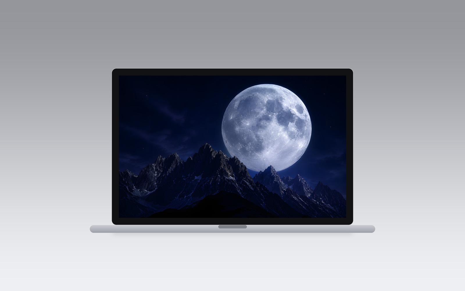 Full Moon wallpaper on a MacBook, second scene