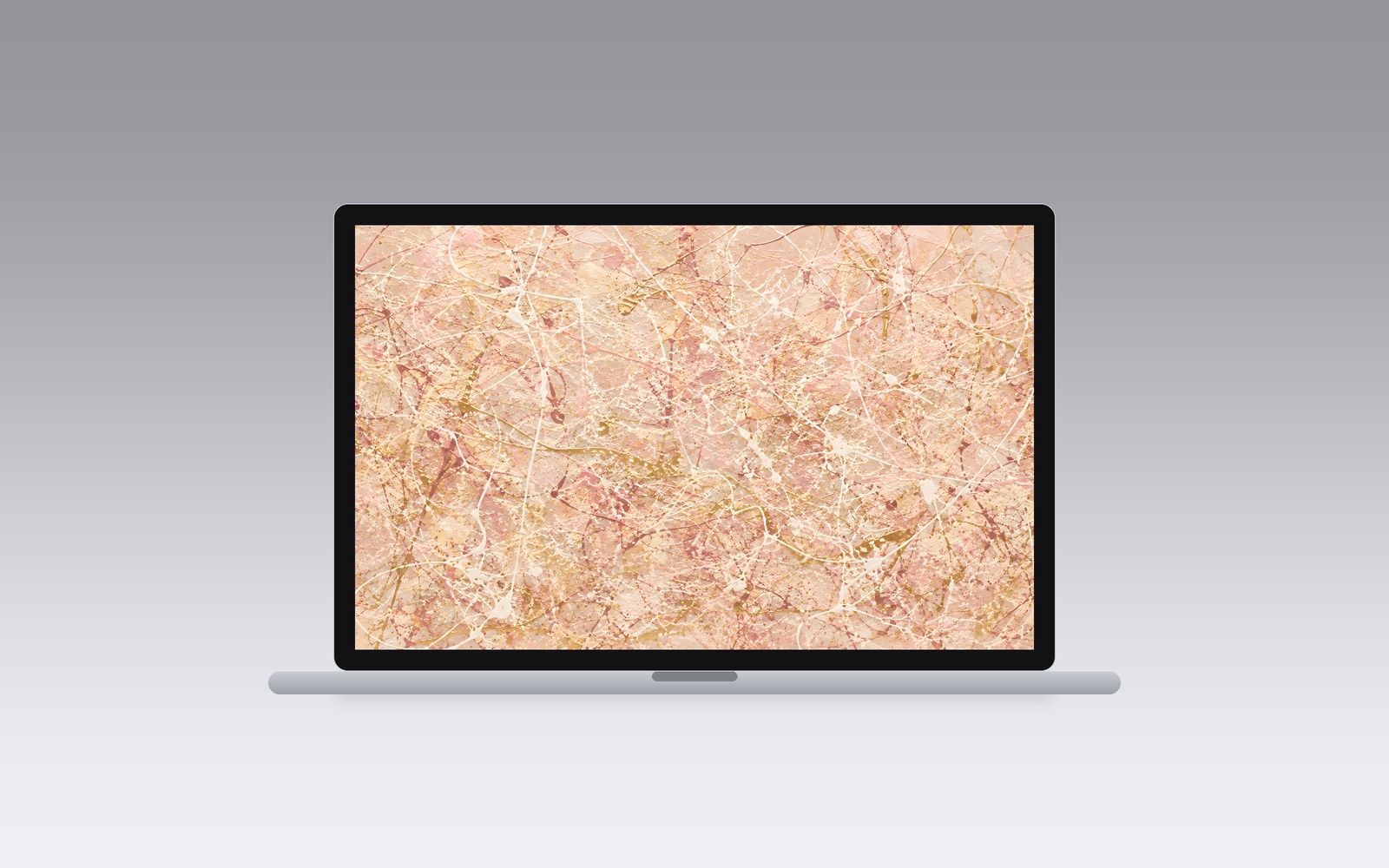Splatter wallpaper on a MacBook