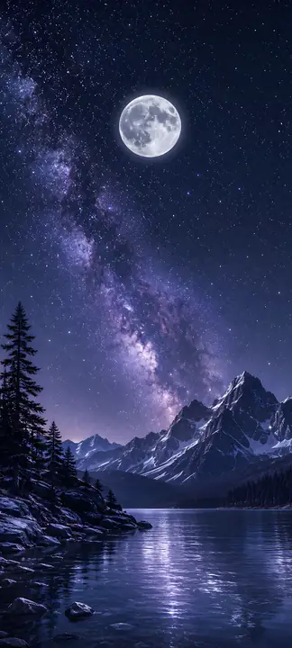 Full Moon phone wallpaper 5