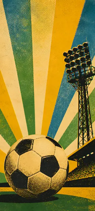Retro Kickoff phone wallpaper 1