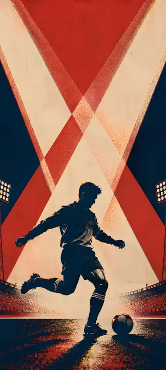 Retro Kickoff phone wallpaper